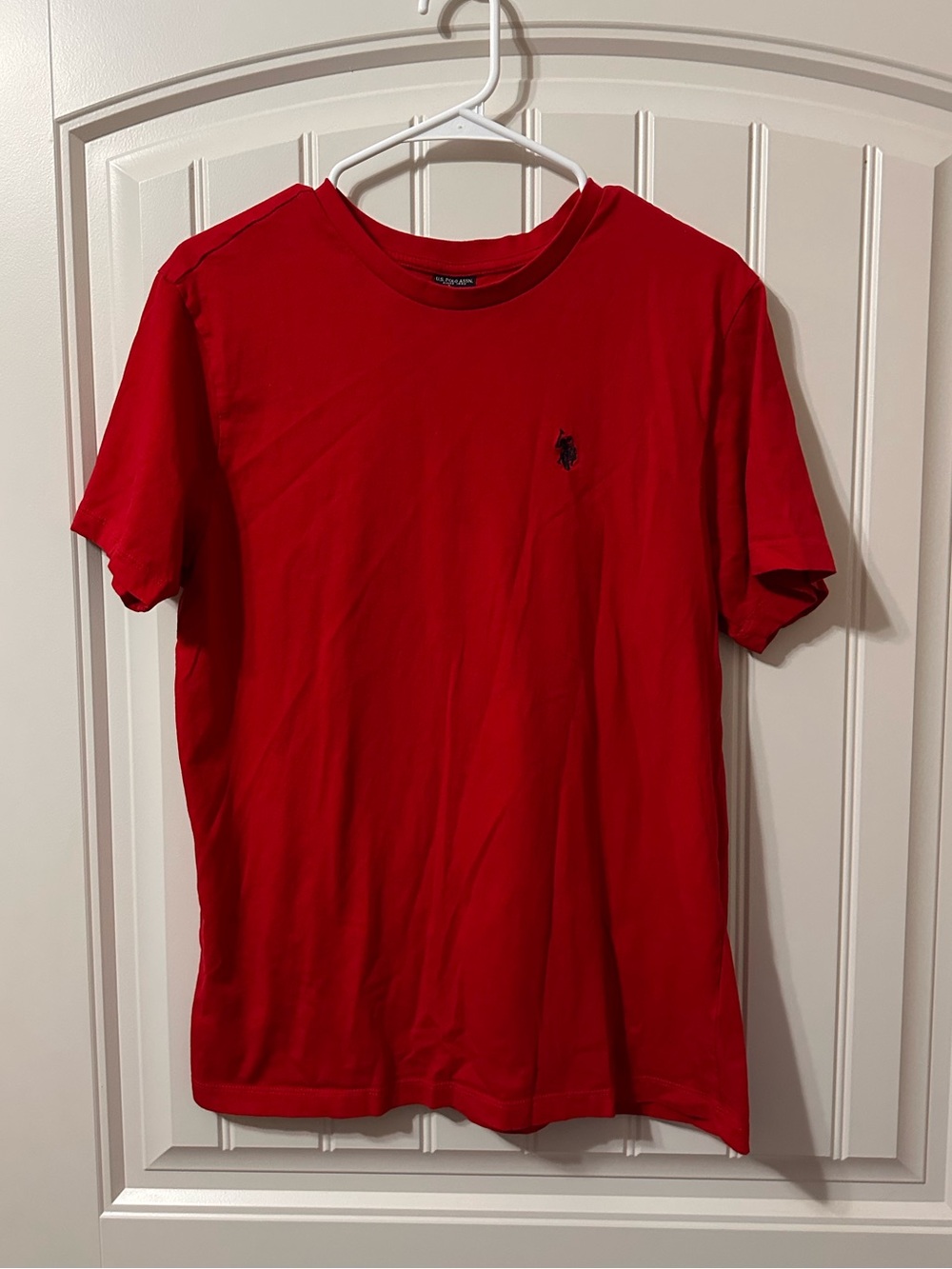 U.S. Polo Association Men's Red Crew Neck T-Shirt